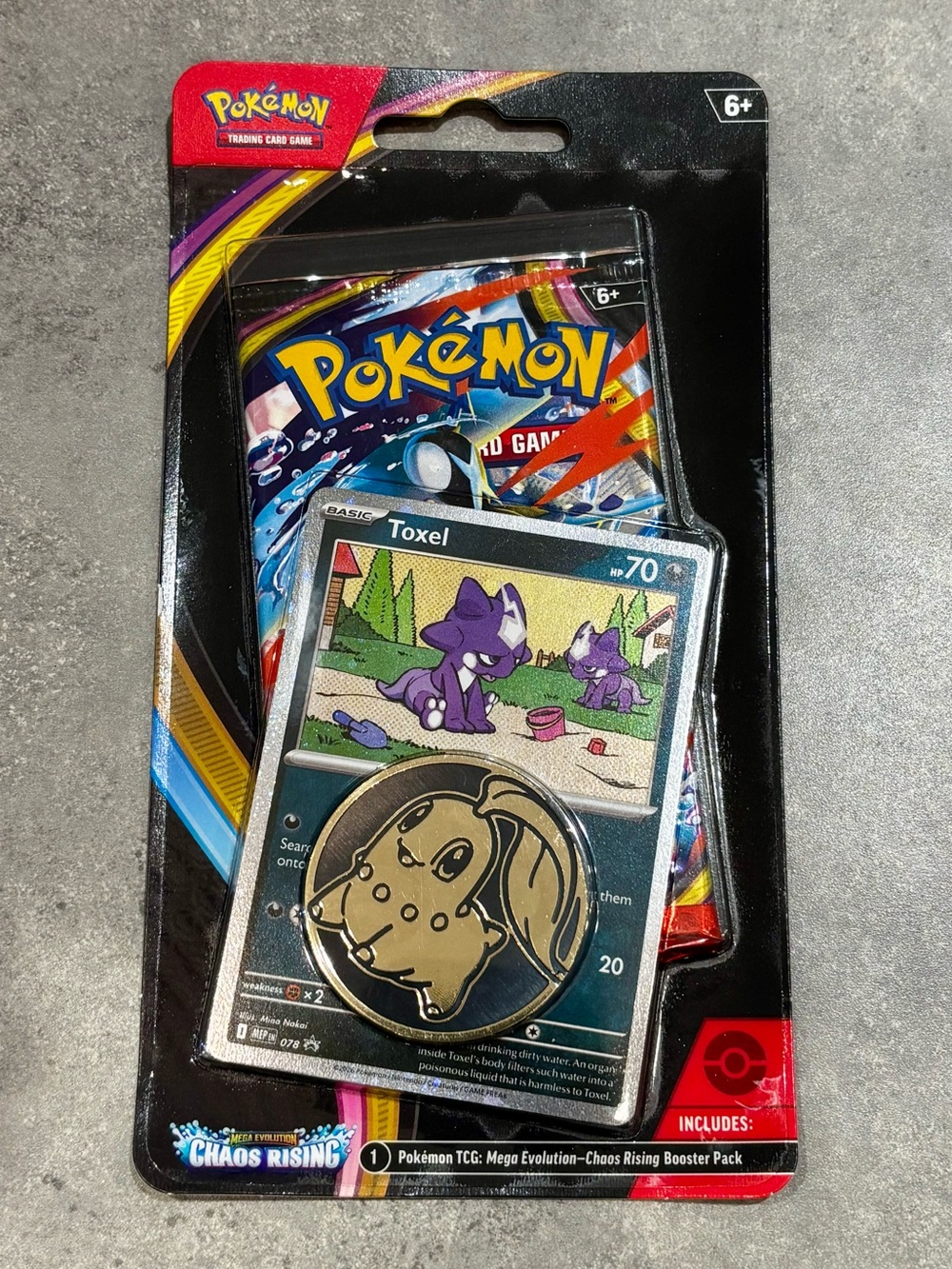 Pokemon Chaos Rising Single Pack Blister with Toxel Card and Gold Coin